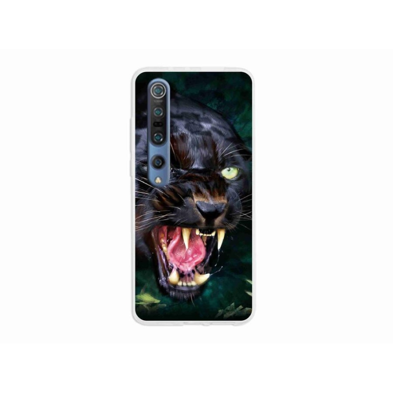 Gelový kryt mmCase na mobil Xiaomi Mi 10 - rozzuřený černý panter