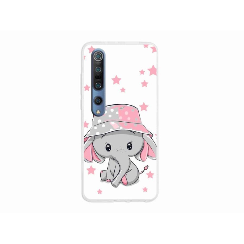 Gelový kryt mmCase na mobil Xiaomi Mi 10 - růžový slon