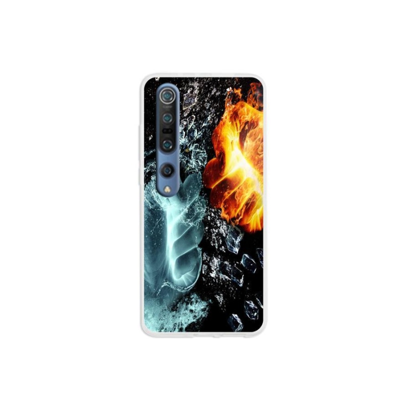 Gelový kryt mmCase na mobil Xiaomi Mi 10 - voda a oheň