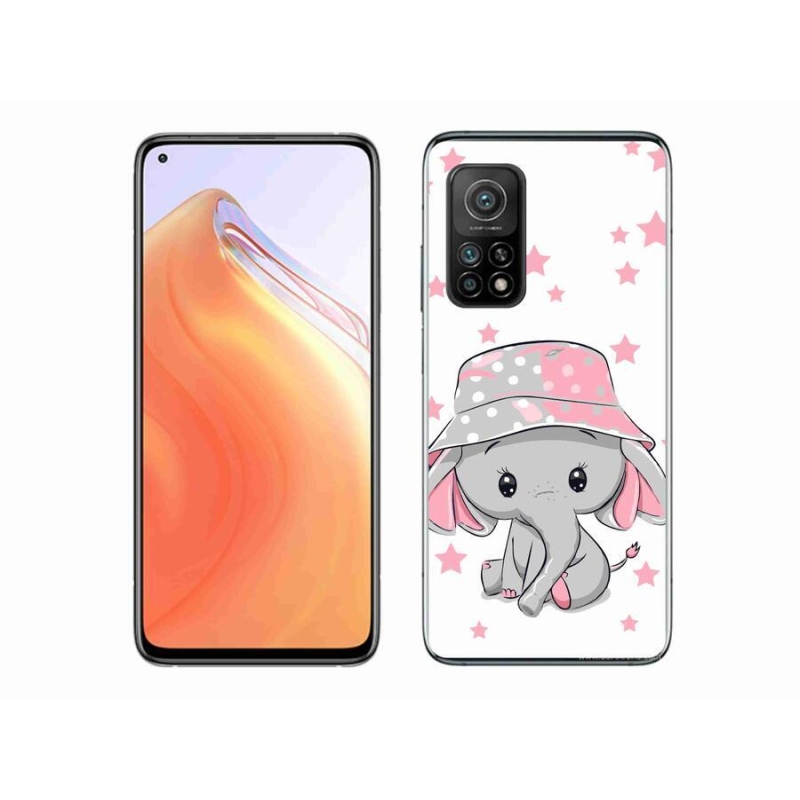 Gelový kryt mmCase na mobil Xiaomi Mi 10T 5G - růžový slon