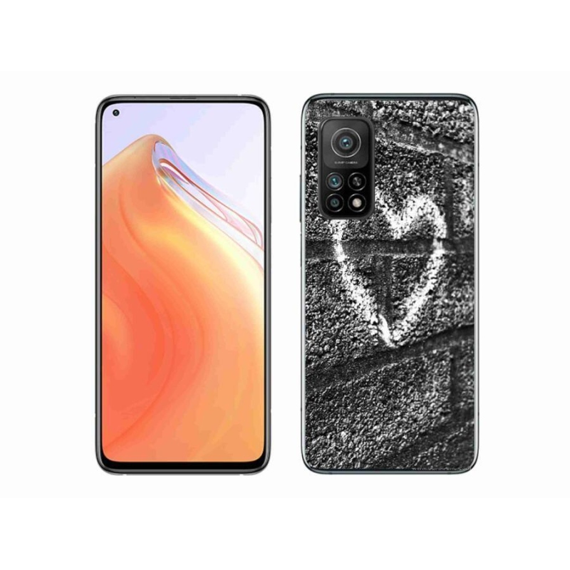 Gelový kryt mmCase na mobil Xiaomi Mi 10T 5G - srdce na zdi