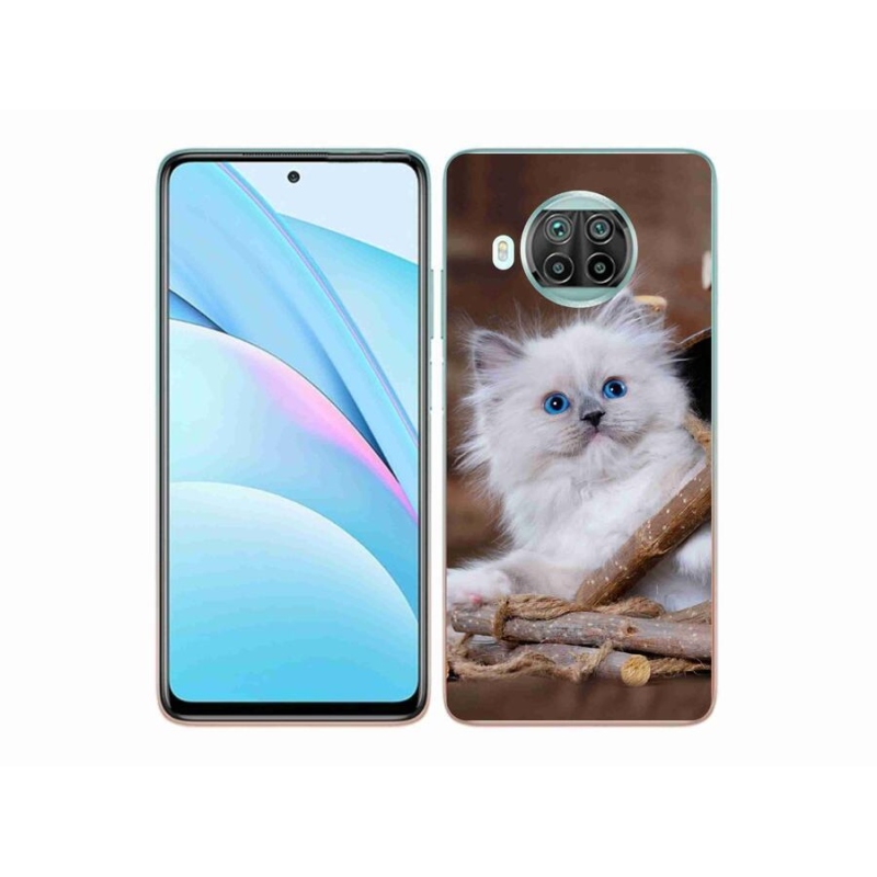 Gelový kryt mmCase na mobil Xiaomi Mi 10T Lite 5G - bílé kotě