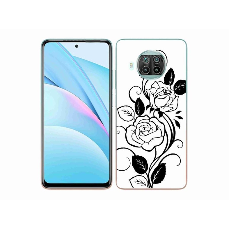 Gelový kryt mmCase na mobil Xiaomi Mi 10T Lite 5G - černobílá růže