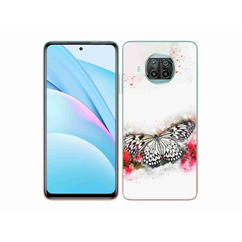 Gelový kryt mmCase na mobil Xiaomi Mi 10T Lite 5G - černobílý motýl