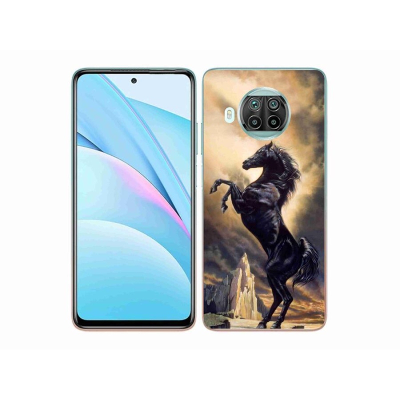 Gelový kryt mmCase na mobil Xiaomi Mi 10T Lite 5G - černý kreslený kůň