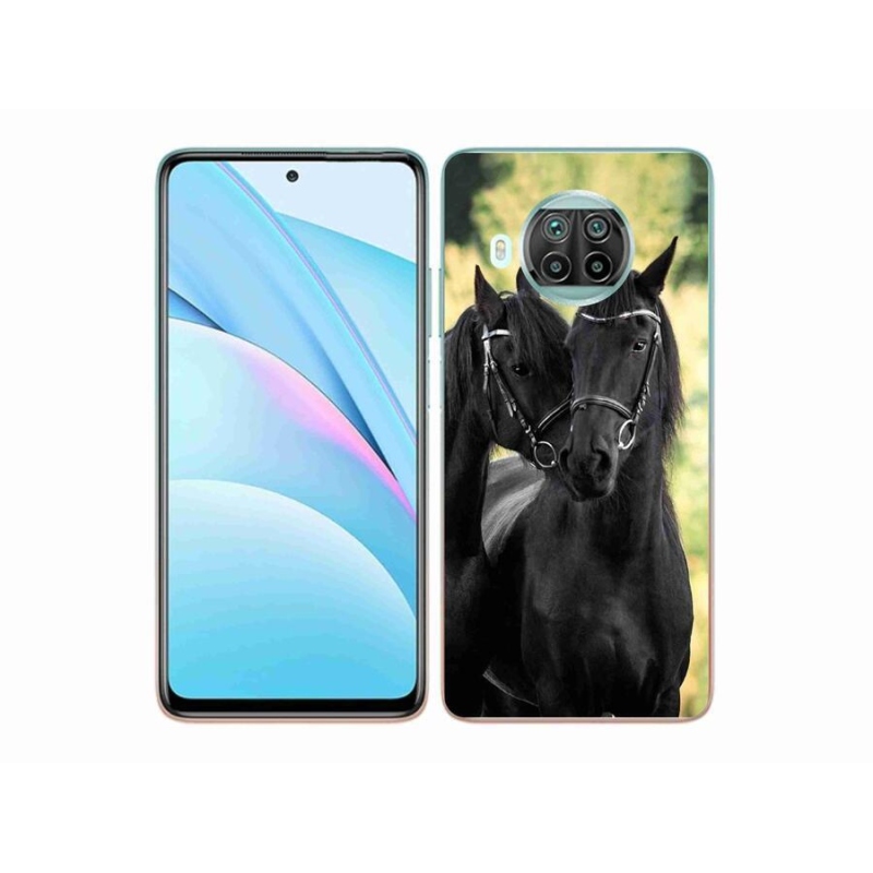 Gelový kryt mmCase na mobil Xiaomi Mi 10T Lite 5G - dva černí koně