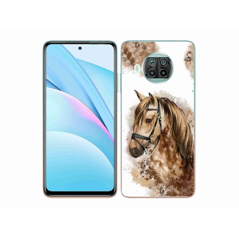 Gelový kryt mmCase na mobil Xiaomi Mi 10T Lite 5G - hnědý kreslený kůň