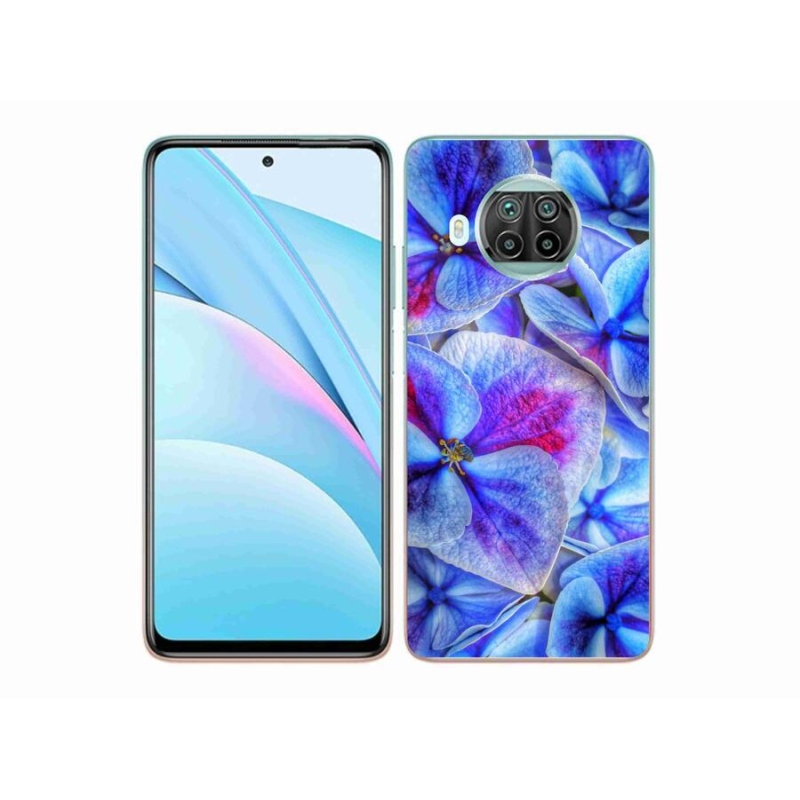 Gelový kryt mmCase na mobil Xiaomi Mi 10T Lite 5G - modré květy 1