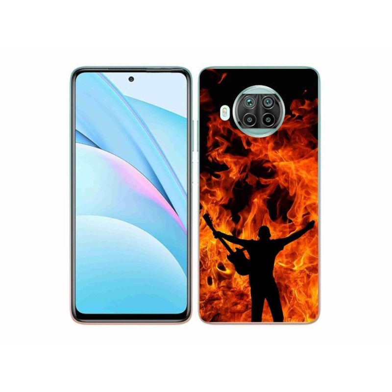Gelový kryt mmCase na mobil Xiaomi Mi 10T Lite 5G - muzikant a oheň