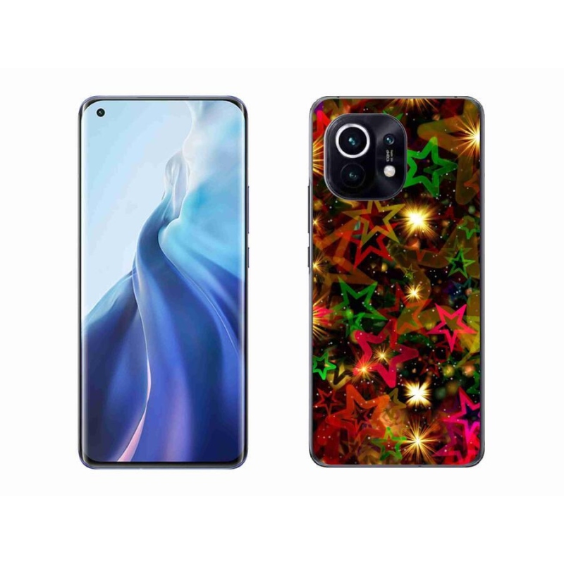 Gelový kryt mmCase na mobil Xiaomi Mi 11 - barevné hvězdičky