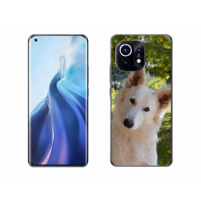 Gelový kryt mmCase na mobil Xiaomi Mi 11 - bílý švýcarský ovčák 1