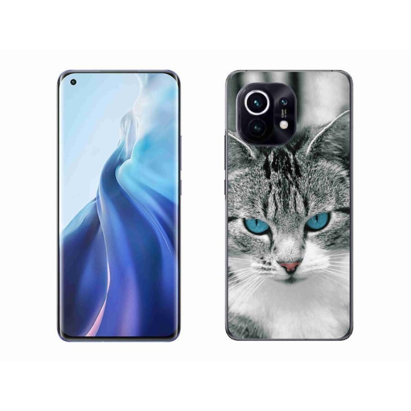 Gelový kryt mmCase na mobil Xiaomi Mi 11 - kočičí pohled 1