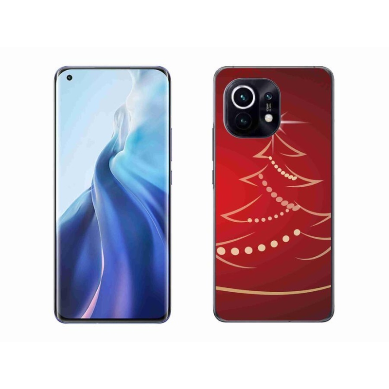 Gelový kryt mmCase na mobil Xiaomi Mi 11 - kreslený vánoční stromek