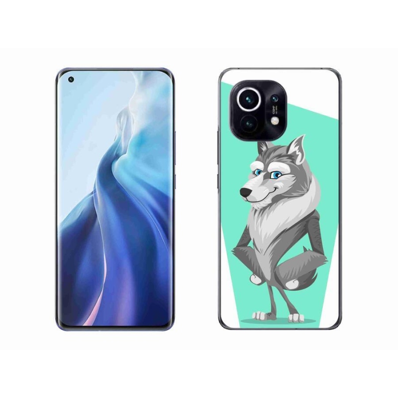 Gelový kryt mmCase na mobil Xiaomi Mi 11 - kreslený vlk