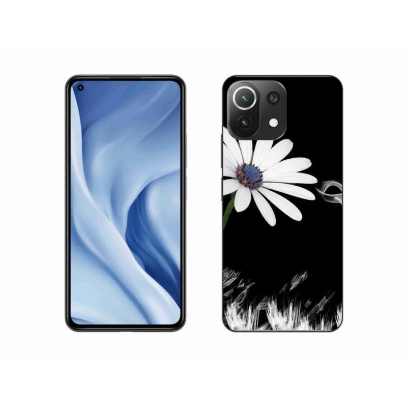 Gelový kryt mmCase na mobil Xiaomi Mi 11 Lite 4G/5G - bílá květina