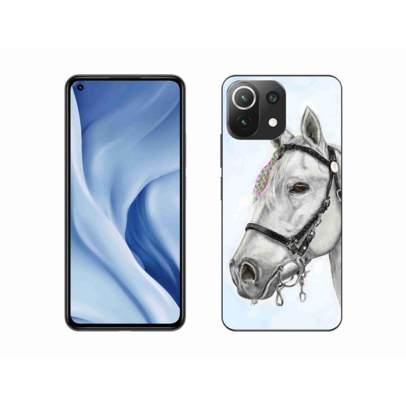 Gelový kryt mmCase na mobil Xiaomi Mi 11 Lite 4G/5G - bílý kůň 1