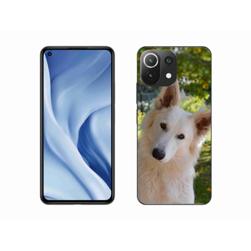 Gelový kryt mmCase na mobil Xiaomi Mi 11 Lite 4G/5G - bílý švýcarský ovčák 1