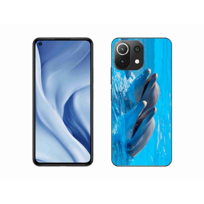 Gelový kryt mmCase na mobil Xiaomi Mi 11 Lite 4G/5G - delfíni