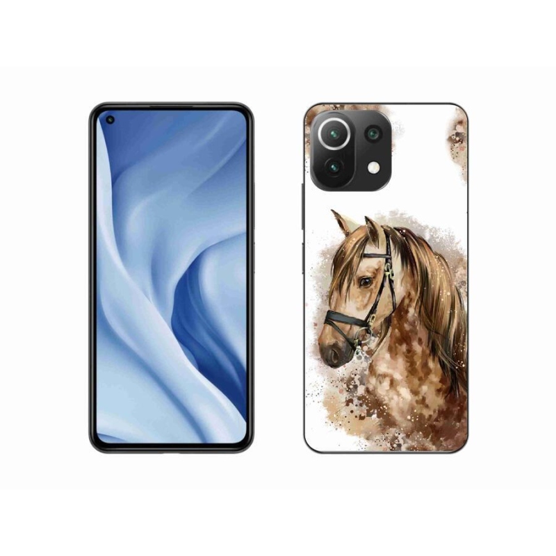 Gelový kryt mmCase na mobil Xiaomi Mi 11 Lite 4G/5G - hnědý kreslený kůň