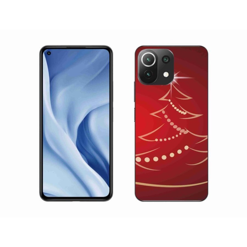 Gelový kryt mmCase na mobil Xiaomi Mi 11 Lite 4G/5G - kreslený vánoční stromek