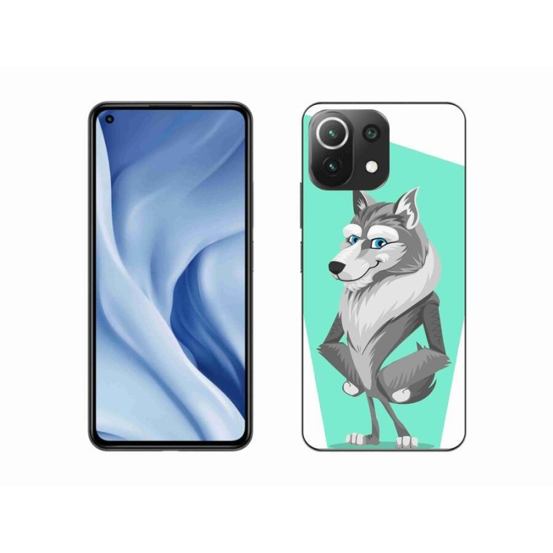 Gelový kryt mmCase na mobil Xiaomi Mi 11 Lite 4G/5G - kreslený vlk