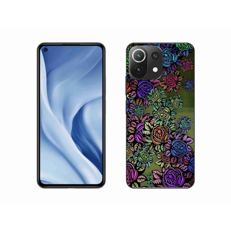 Gelový kryt mmCase na mobil Xiaomi Mi 11 Lite 4G/5G - květiny 6