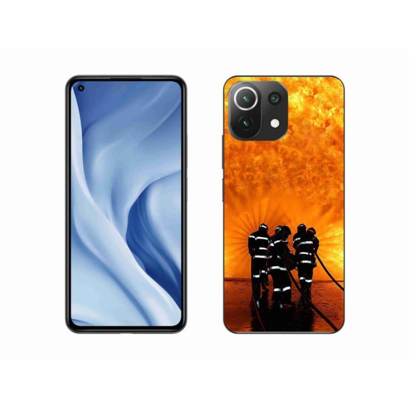 Gelový kryt mmCase na mobil Xiaomi Mi 11 Lite 4G/5G - požár