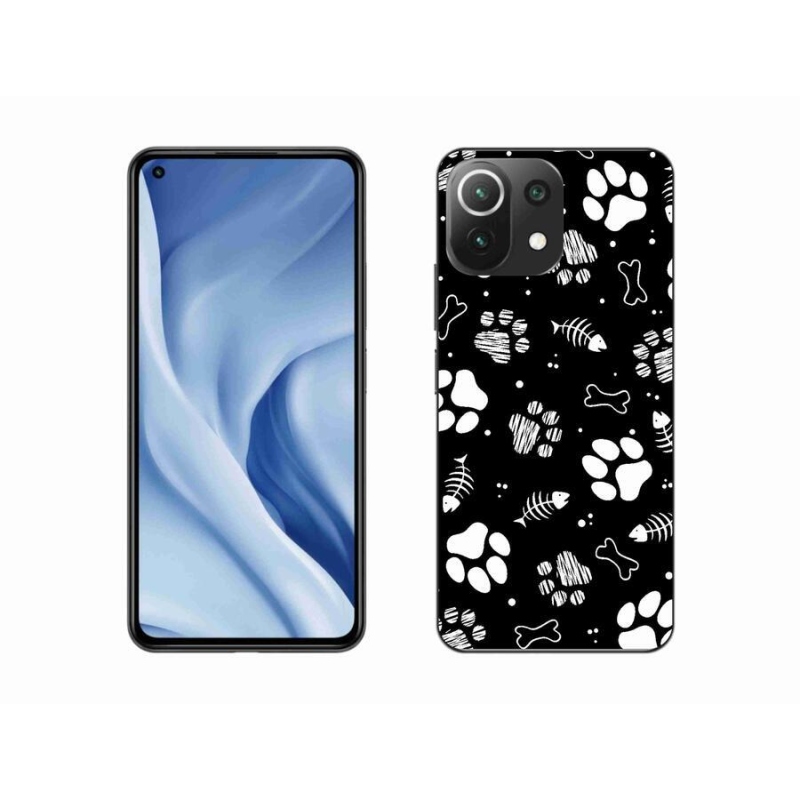 Gelový kryt mmCase na mobil Xiaomi Mi 11 Lite 4G/5G - psí tlapky