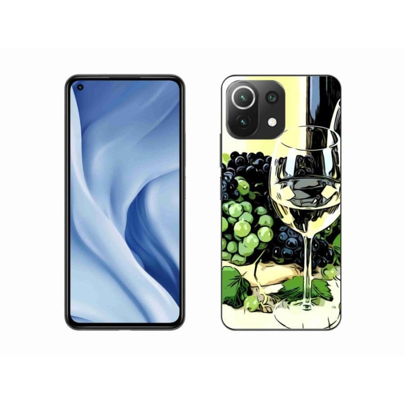Gelový kryt mmCase na mobil Xiaomi Mi 11 Lite 4G/5G - sklenka vína