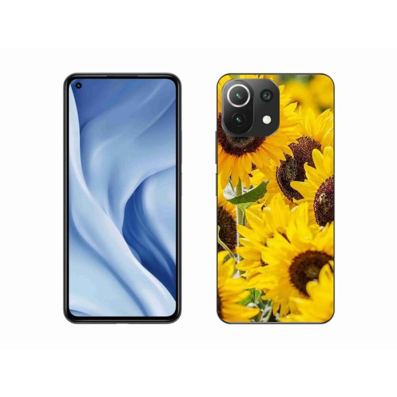 Gelový kryt mmCase na mobil Xiaomi Mi 11 Lite 4G/5G - slunečnice