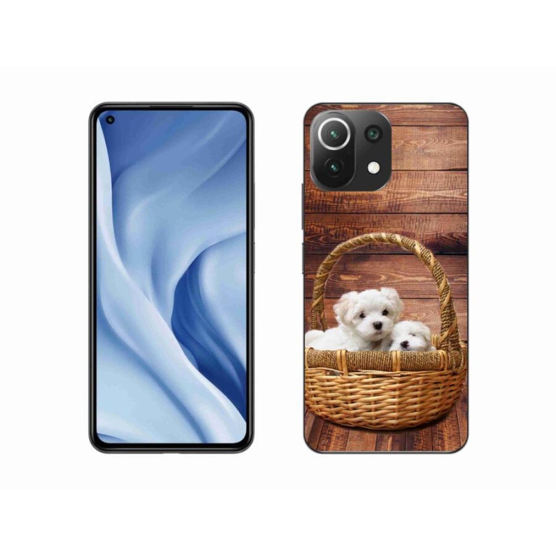 Gelový kryt mmCase na mobil Xiaomi Mi 11 Lite 4G/5G - štěňátka