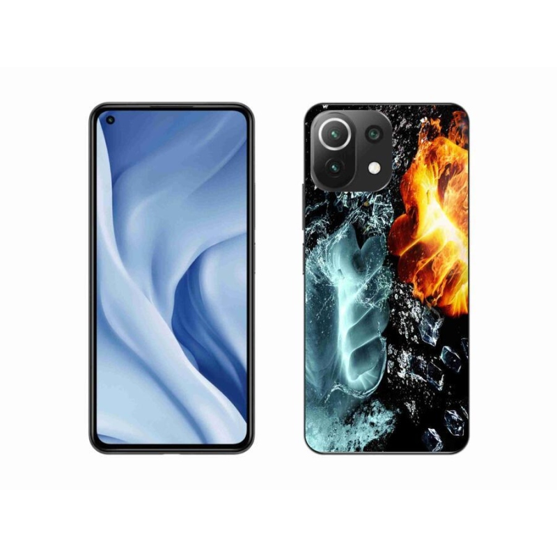 Gelový kryt mmCase na mobil Xiaomi Mi 11 Lite 4G/5G - voda a oheň