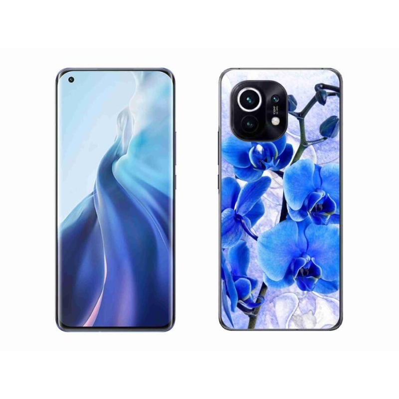 Gelový kryt mmCase na mobil Xiaomi Mi 11 - modré květy