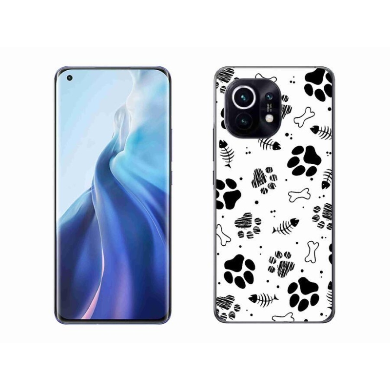 Gelový kryt mmCase na mobil Xiaomi Mi 11 - psí tlapky 1