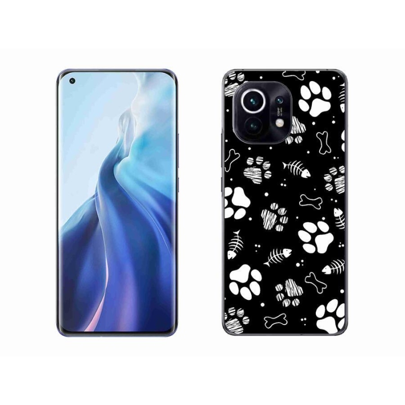 Gelový kryt mmCase na mobil Xiaomi Mi 11 - psí tlapky