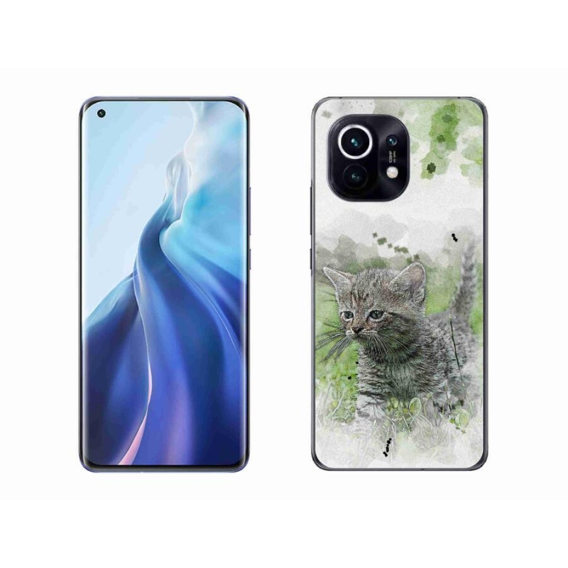 Gelový kryt mmCase na mobil Xiaomi Mi 11 - roztomilé kotě 1
