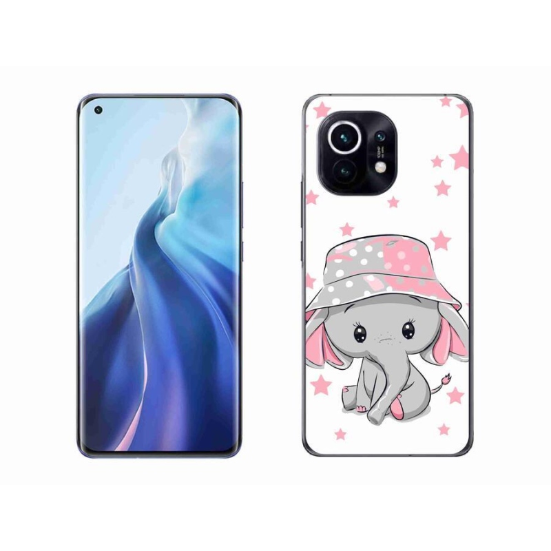 Gelový kryt mmCase na mobil Xiaomi Mi 11 - růžový slon