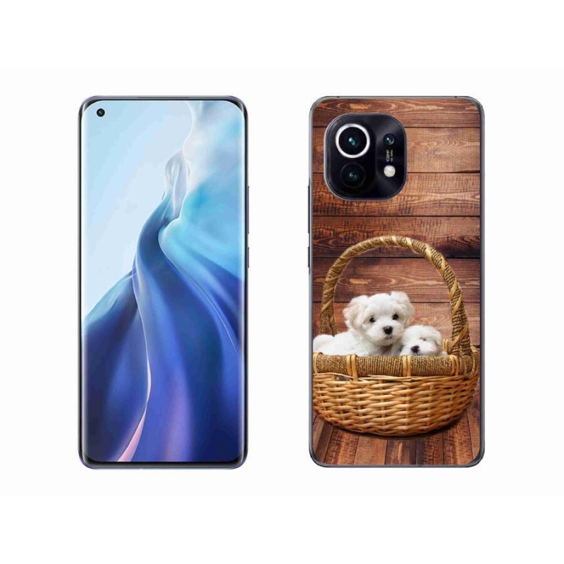 Gelový kryt mmCase na mobil Xiaomi Mi 11 - štěňátka