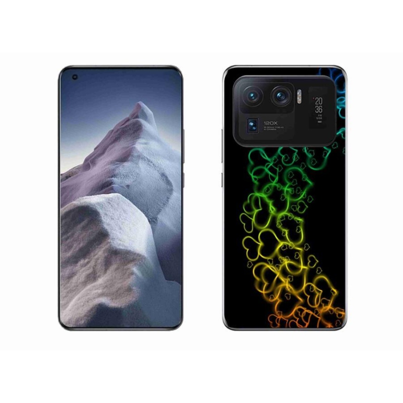 Gelový kryt mmCase na mobil Xiaomi Mi 11 Ultra - barevná srdíčka