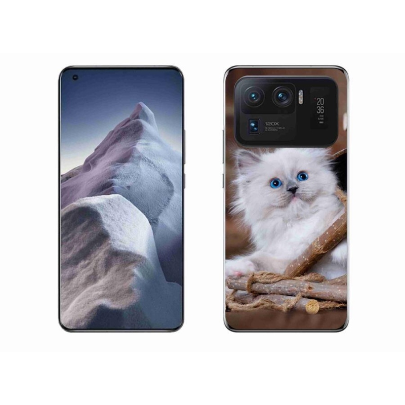 Gelový kryt mmCase na mobil Xiaomi Mi 11 Ultra - bílé kotě