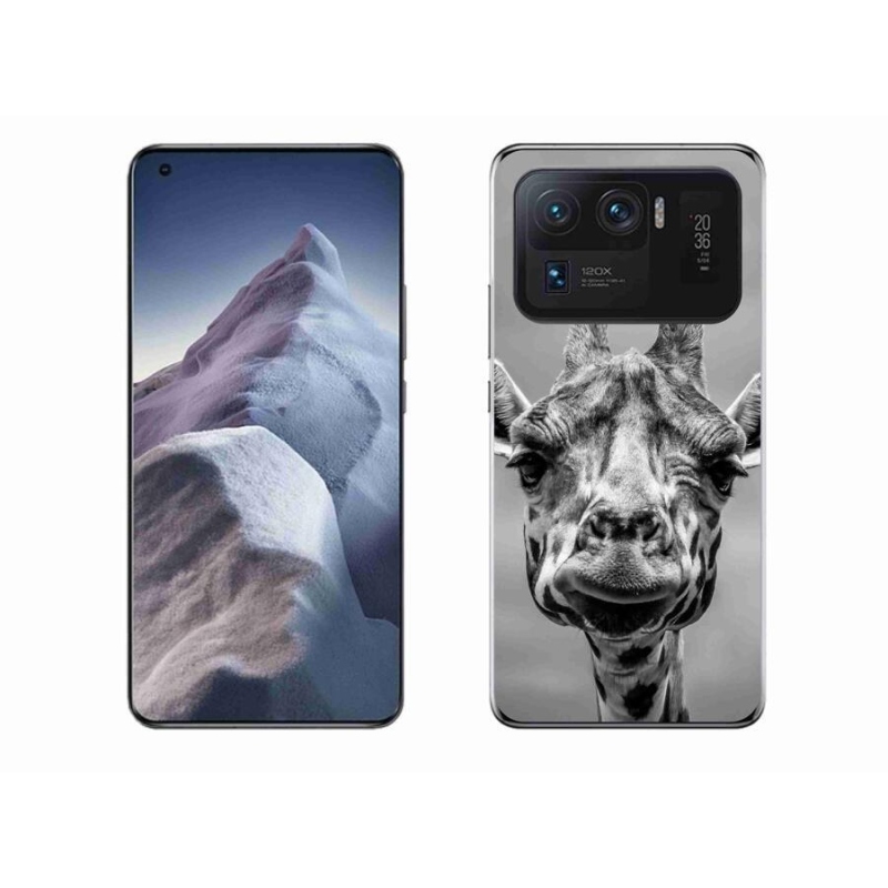 Gelový kryt mmCase na mobil Xiaomi Mi 11 Ultra - černobílá žirafa