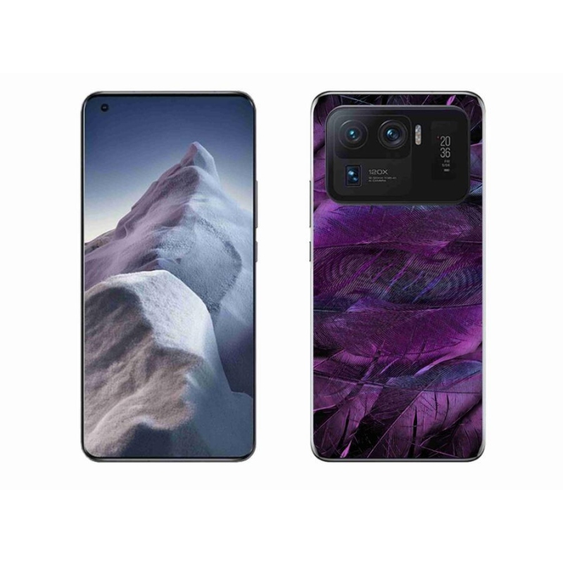 Gelový kryt mmCase na mobil Xiaomi Mi 11 Ultra - fialová pírka