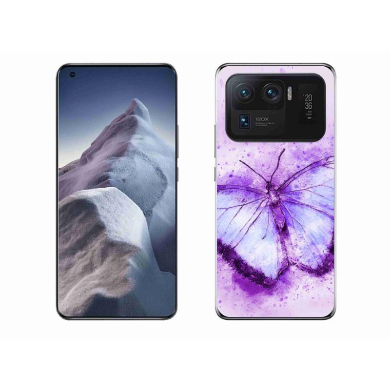 Gelový kryt mmCase na mobil Xiaomi Mi 11 Ultra - fialový motýl
