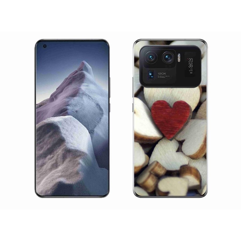 Gelový kryt mmCase na mobil Xiaomi Mi 11 Ultra - gravírované červené srdce