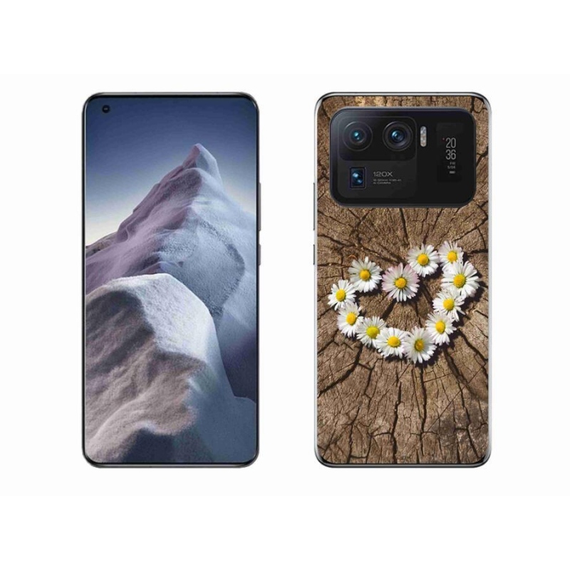 Gelový kryt mmCase na mobil Xiaomi Mi 11 Ultra - srdce z kopretin