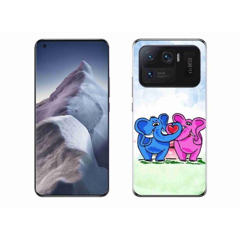 Gelový kryt mmCase na mobil Xiaomi Mi 11 Ultra - zamilovaní sloni