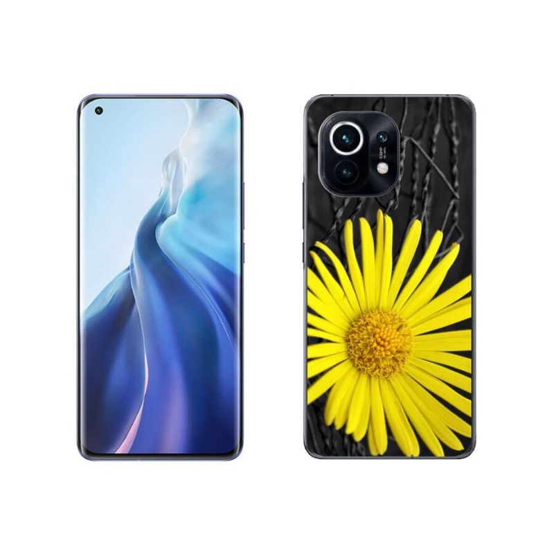 Gelový kryt mmCase na mobil Xiaomi Mi 11 - žlutá květina