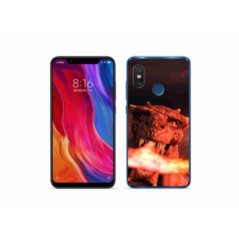 Gelový kryt mmCase na mobil Xiaomi Mi 8 - drak