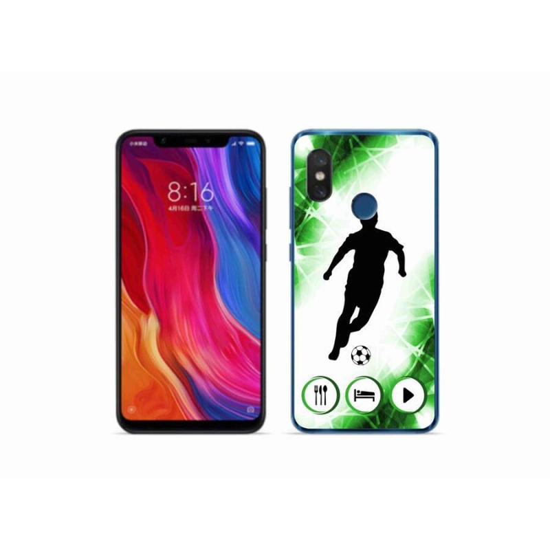 Gelový kryt mmCase na mobil Xiaomi Mi 8 - fotbalista