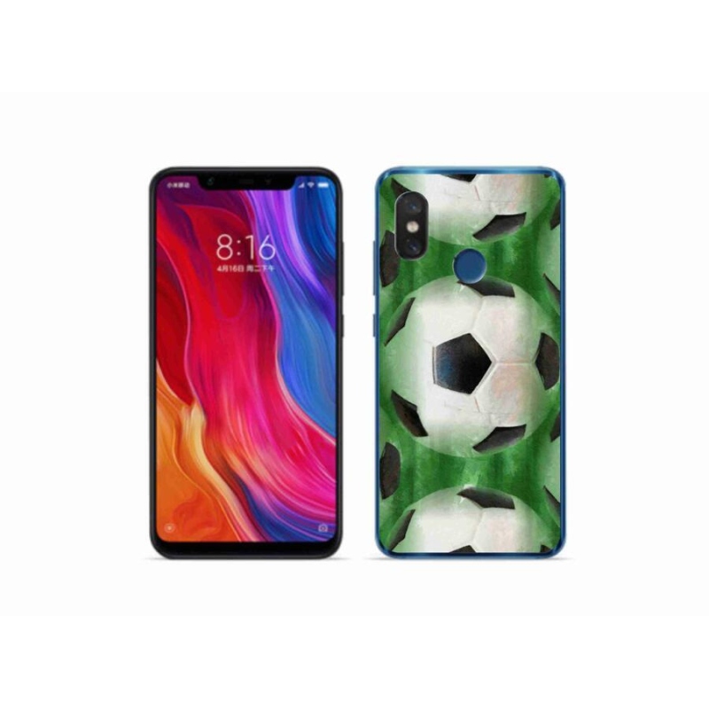 Gelový kryt mmCase na mobil Xiaomi Mi 8 - fotbalový míč